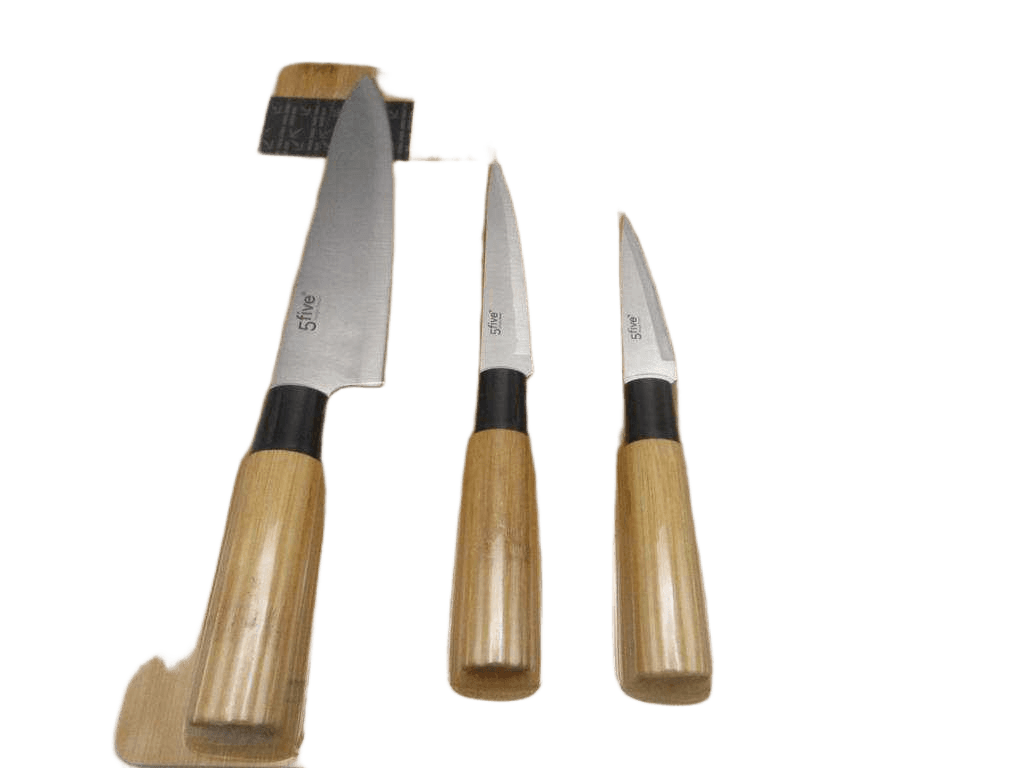 Cutting Board + Knives Bambou