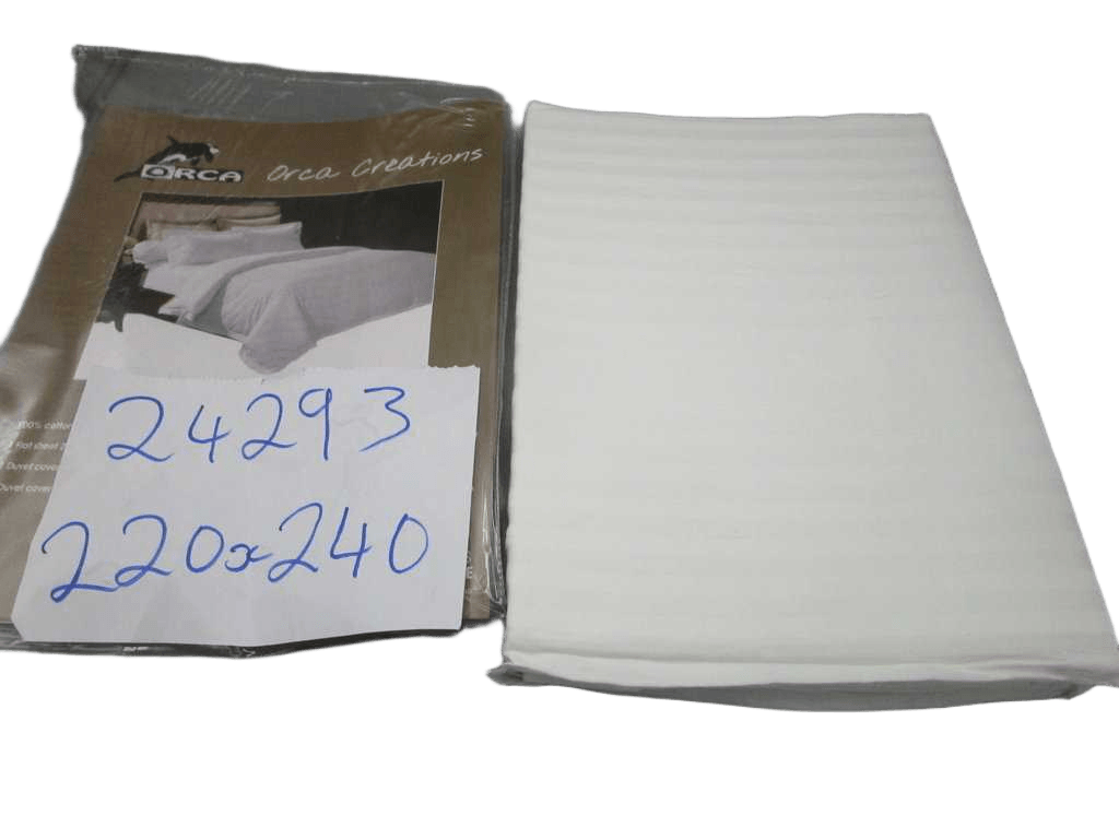 Duvetcover 220*240+ 2pillowcase 50*70+ 2,5 Cm Shan + 13cm Flap Design 1cm Strip T200 (Before Washing Size) 100% Cotton 110x90 200fils Percale