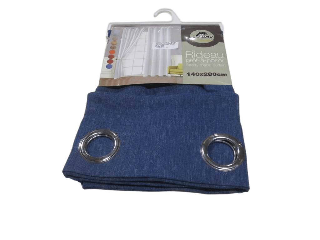 Curtain Voilage 140 X 280 Cm 8 Rings 100 Polyester 100 Gsm Clr Navy