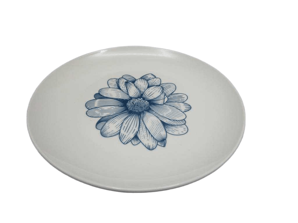 Plate Cottage Porcelaine 20cm Bleu M12