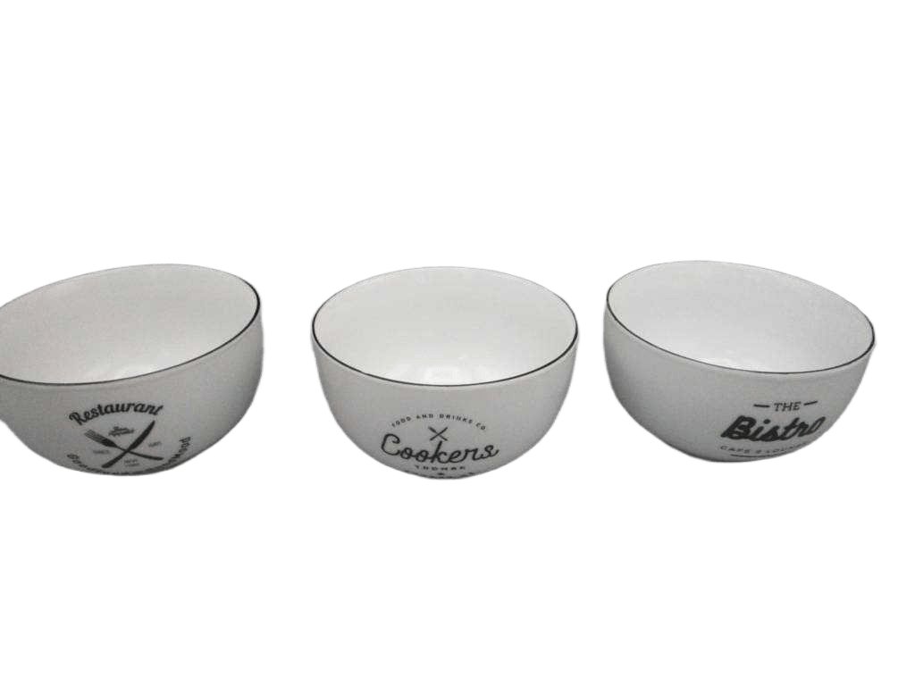 Bowl Porcelain 3ass Design