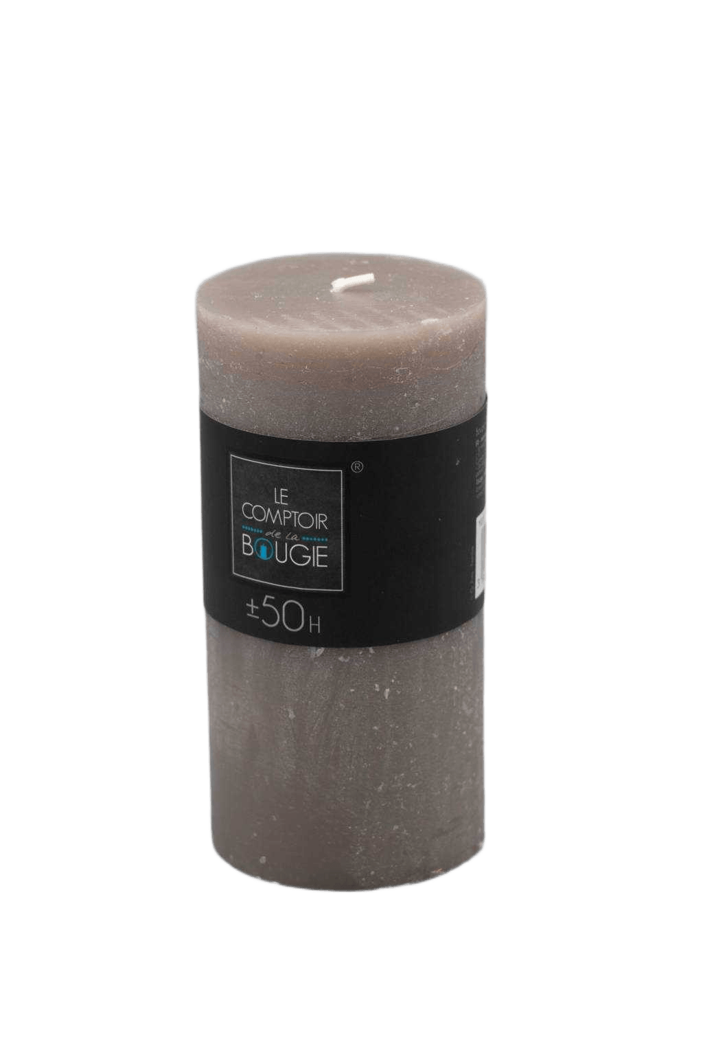 Candle Rnd Rustic Taupe 6.8x14