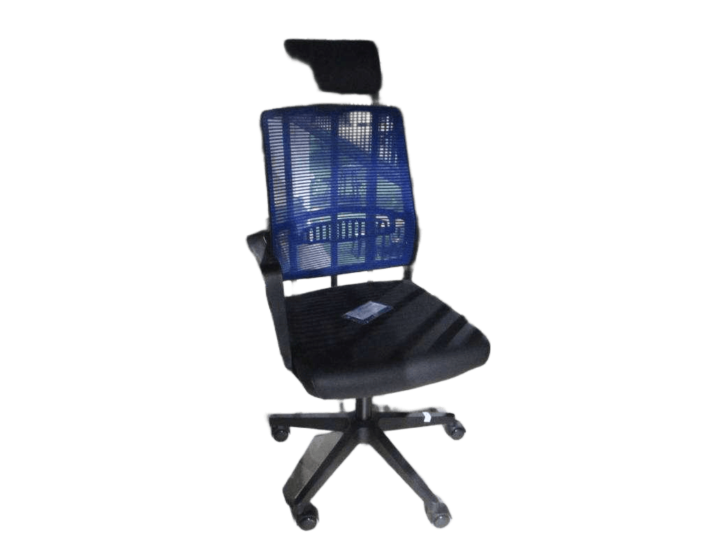 Swivel Chair Back:mesh Seat:pu Bsae: No.59 Nylonseat Black/ Back Tw-28 Blue