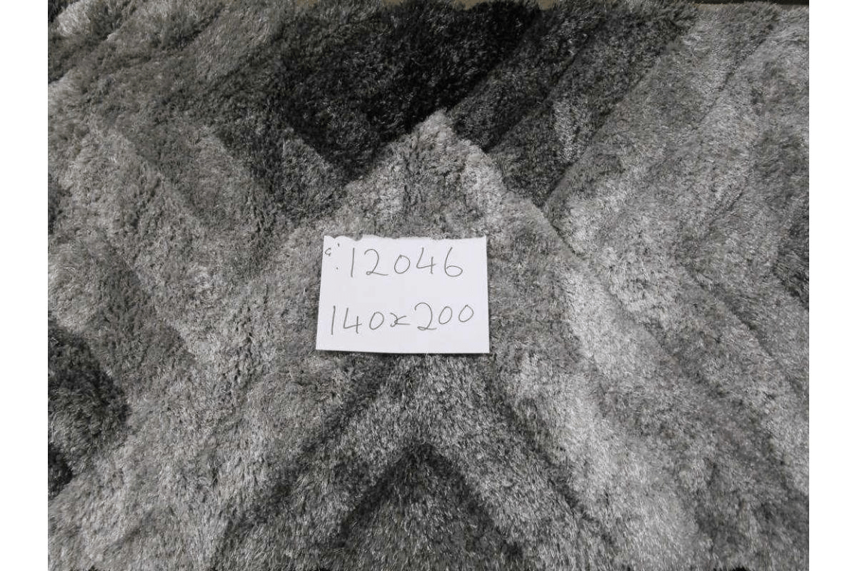 Carpet Polyester Soft & Silk Shaggy 3d Grey