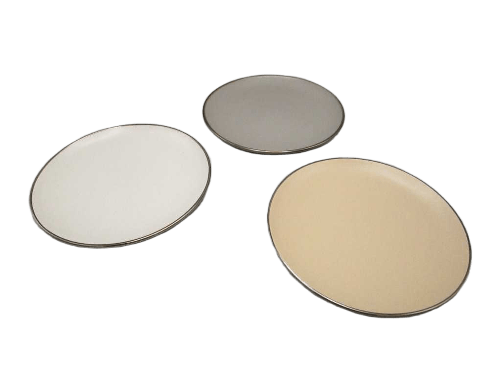 Plate Stoneware 3ass Clr