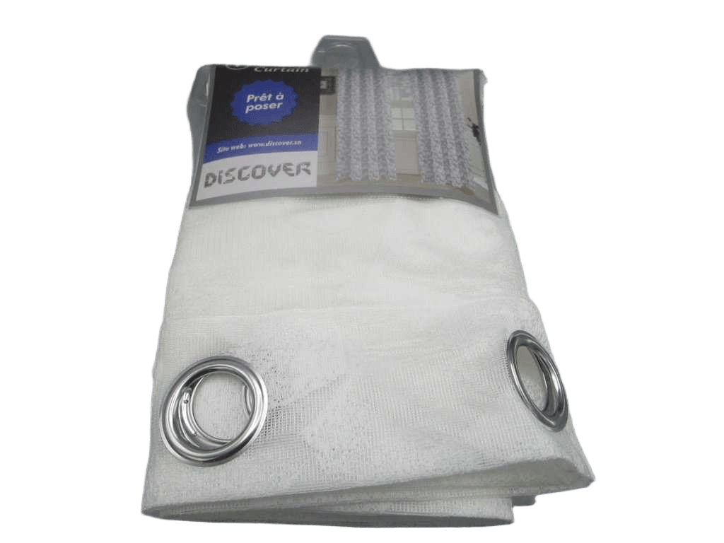 Curtain, 14 Rings Silver 100% Polyester, Gsm: 104g
