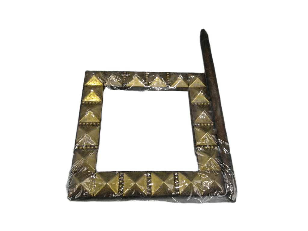 Curtain Tie Golden Wood Square Embrasse Each Pc In Pvc And Headed