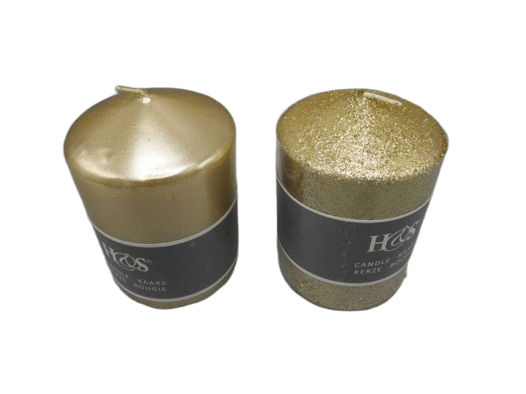 Candle 10cm Gold 2 Ass Design 1cl=