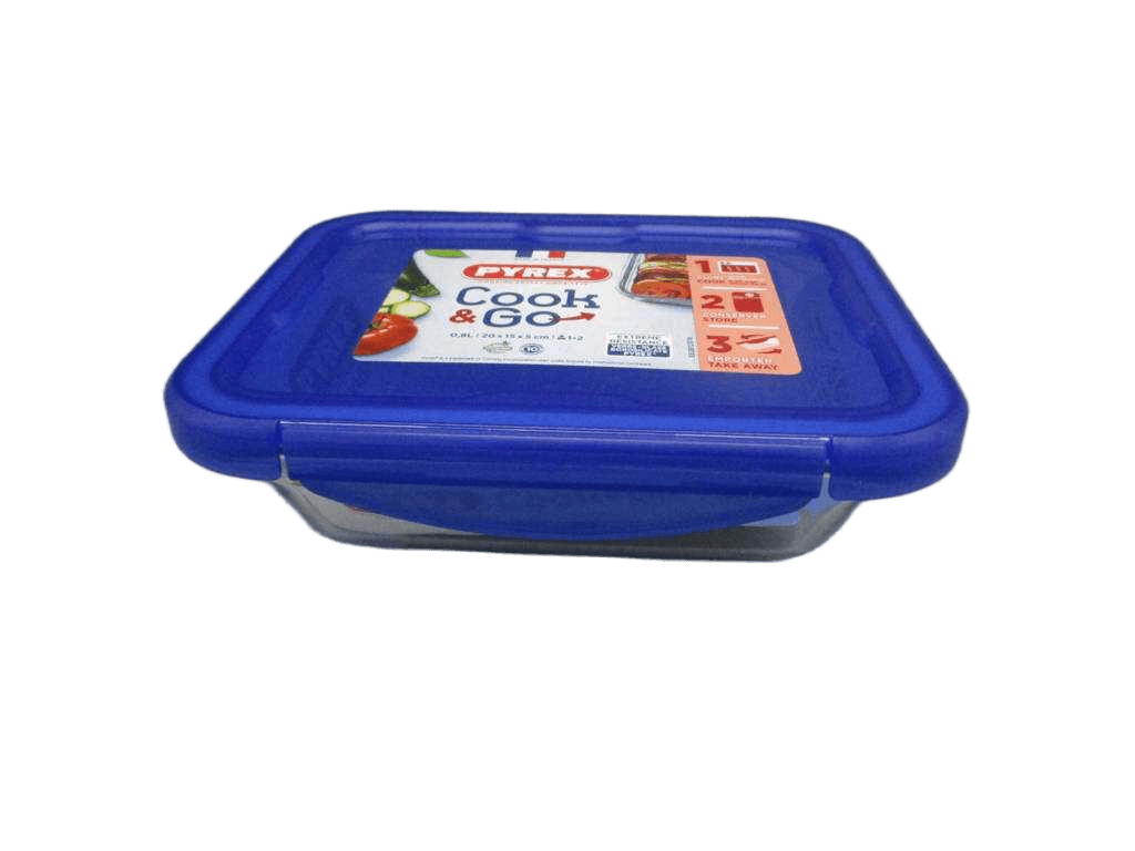 Plate Rectangular Storage With Leakproof Lid 20x15x5cm
