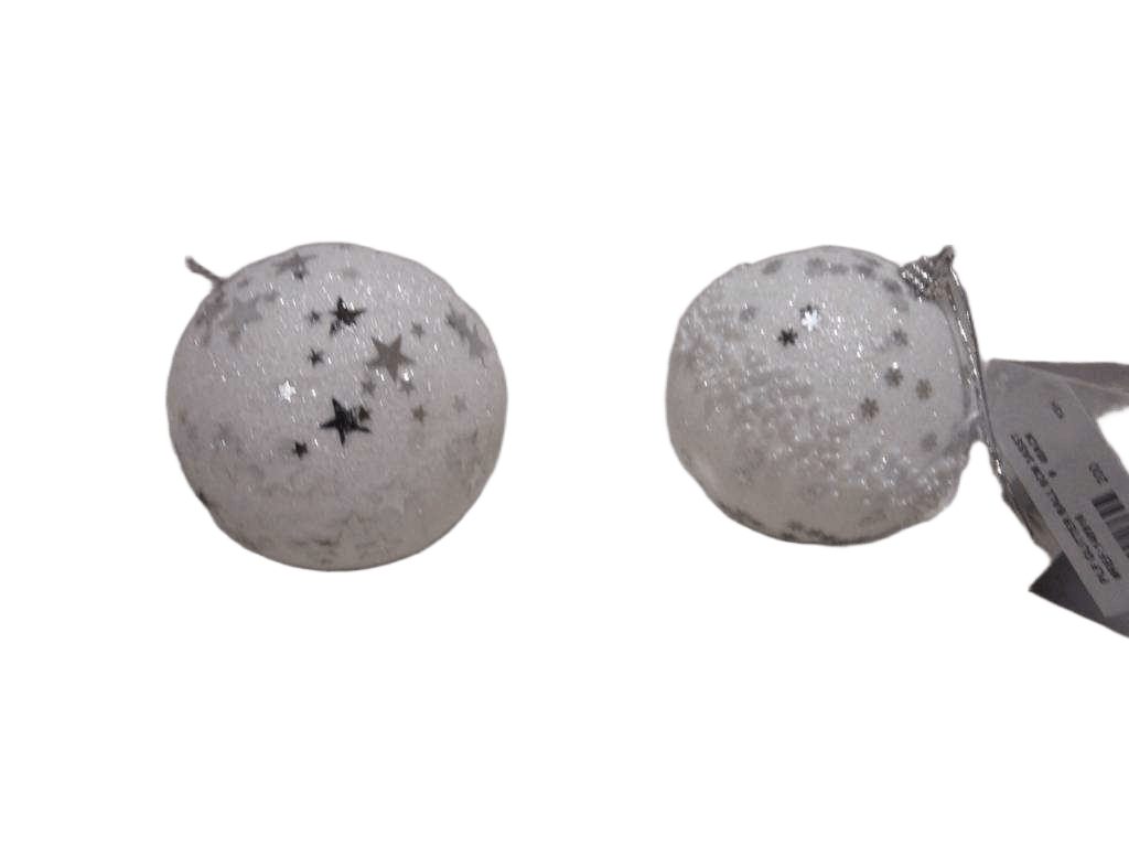 Ball Plf Glitter 8cm 3asst