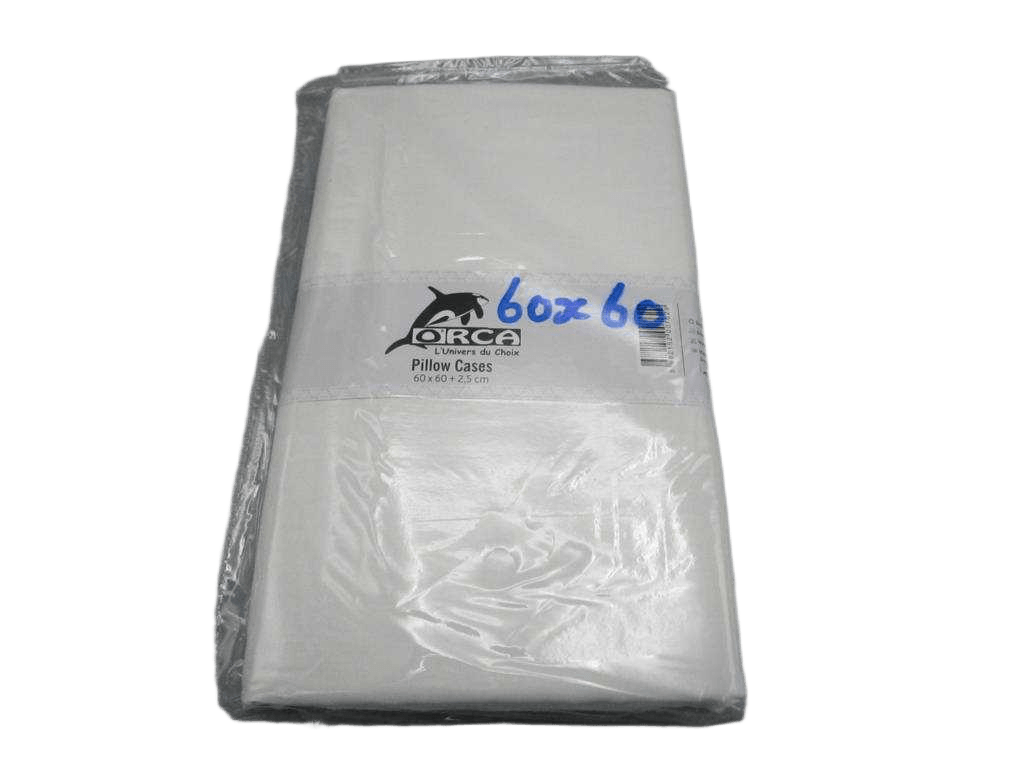 Pillow Cases Set Of 2 In Blister 60x60 + 2.5cm Border 4 Side 157 Fil (72/86) White 60x60 + 2.5 Cm Border 4 Side
