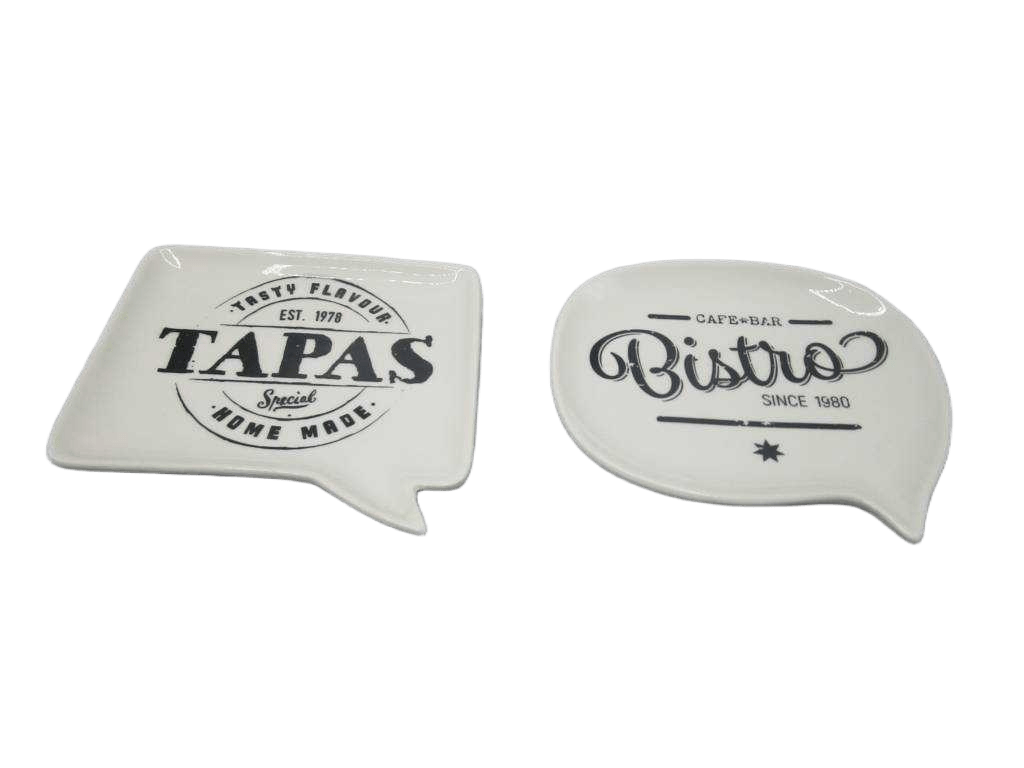 Plate Serving Porcelain 4ass 1cl=