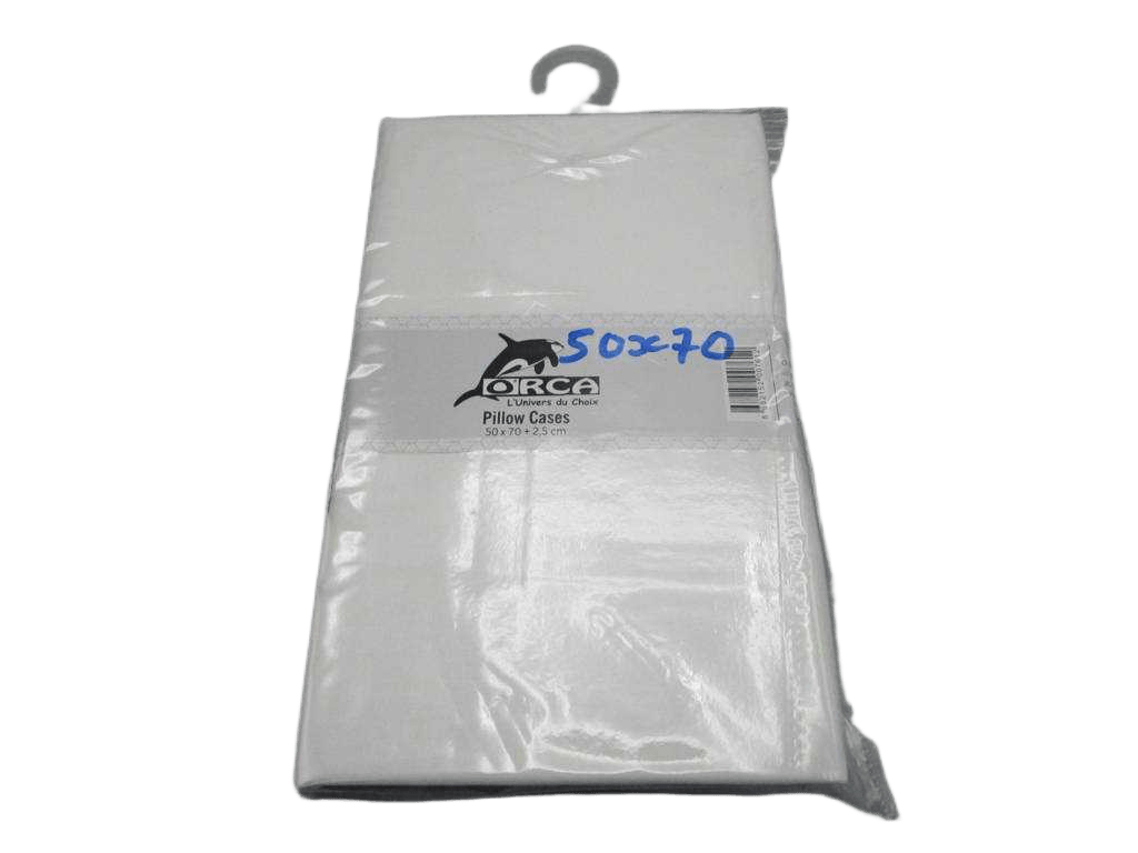 Pillow Cases Set Of 2 In Blister 50x70 + 2.5 Cm Border 4 Sides 157 Fil (72/86) Packaging As Picture White 50x70 + 2.5 Cm Border 4 Side