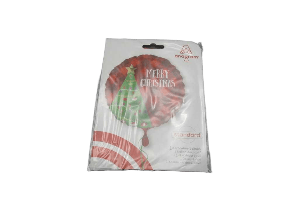 Christmas Standard Festive Tree Plate Foil Balloon S40 Packaged 45 Cm