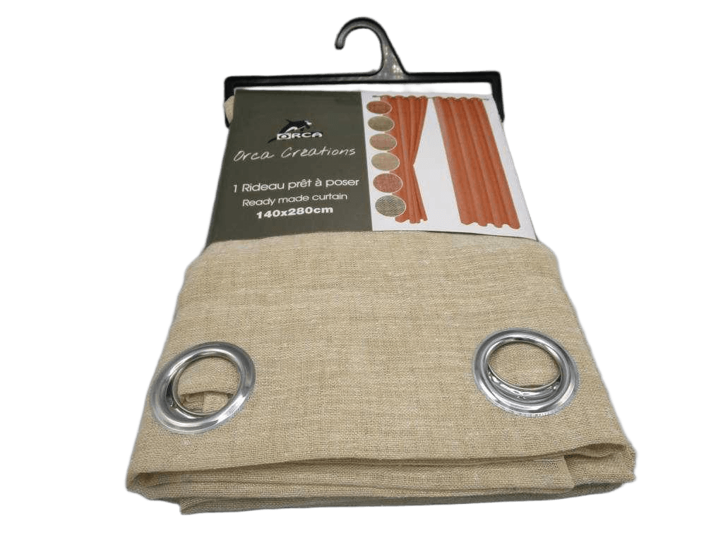 Curtain 140x280 Cm 100% Polyester 8 Ring 140gsm With Packing Hanger