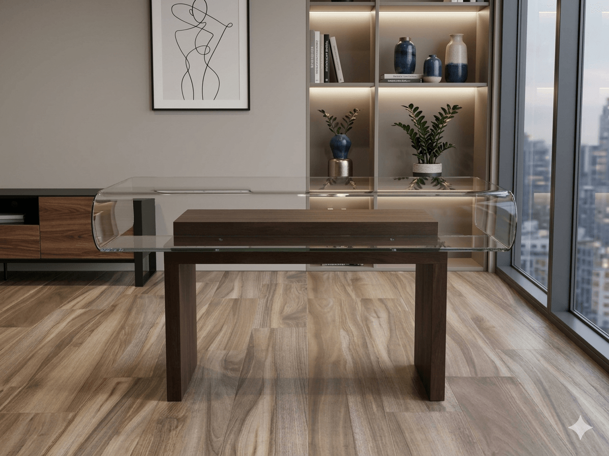 Consol Table12mm120x47x78walnut