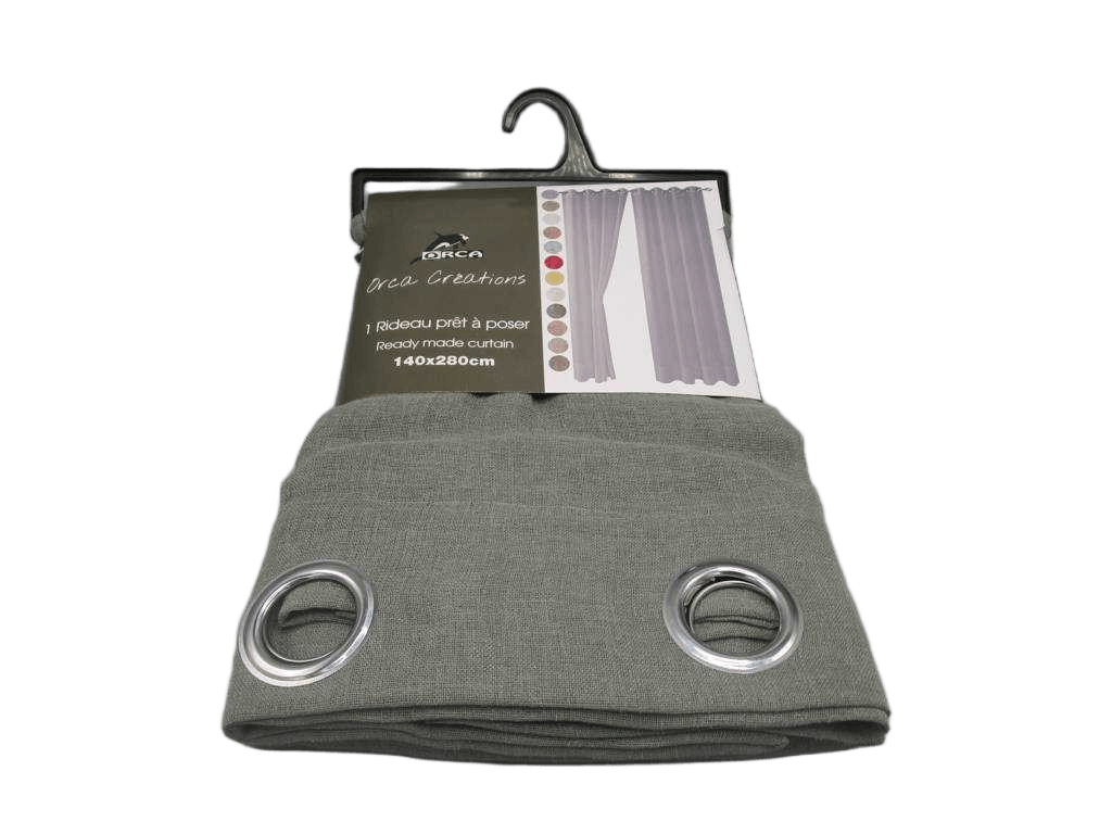 Curtain 140x280 Cm 100% Polyester 8 Ring 140gsm With Packing Hanger