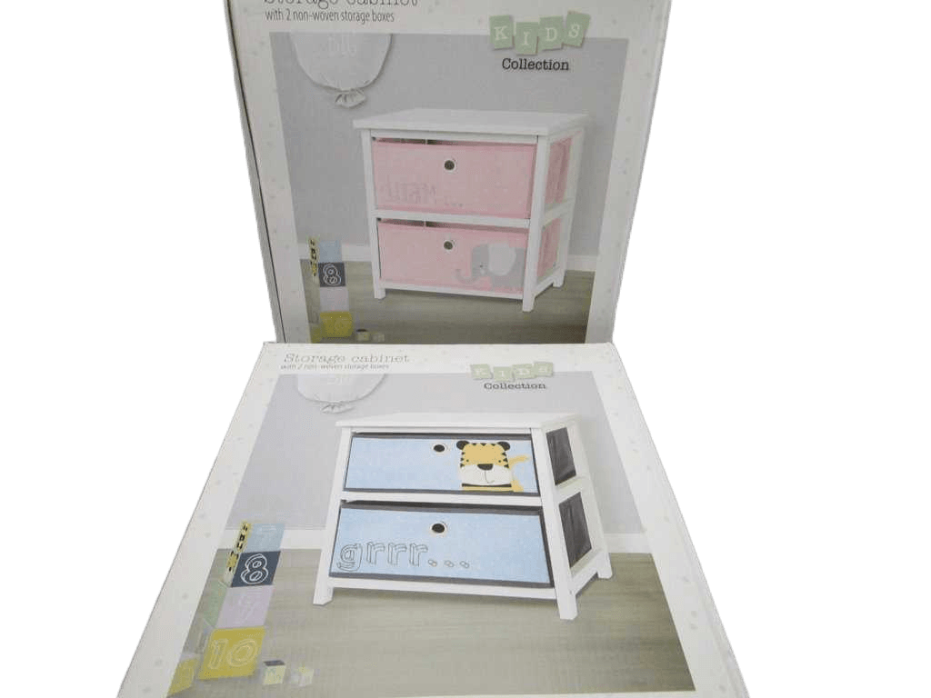 Cabinet Mdf 2 Drawers 2ass Clr