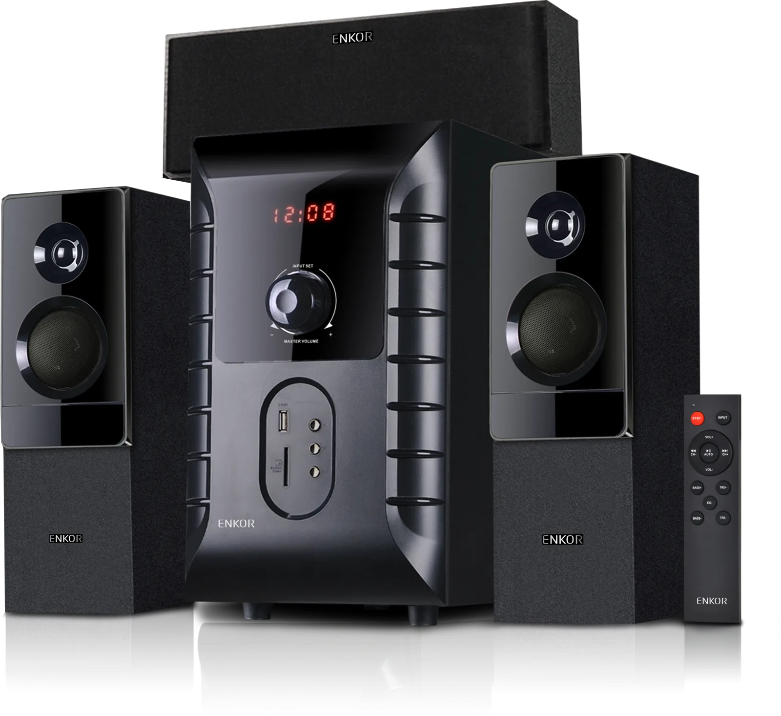 ENKOR ENKOR EK3160 — 3.1 channel system with a 6.5" woofer and centre channel.