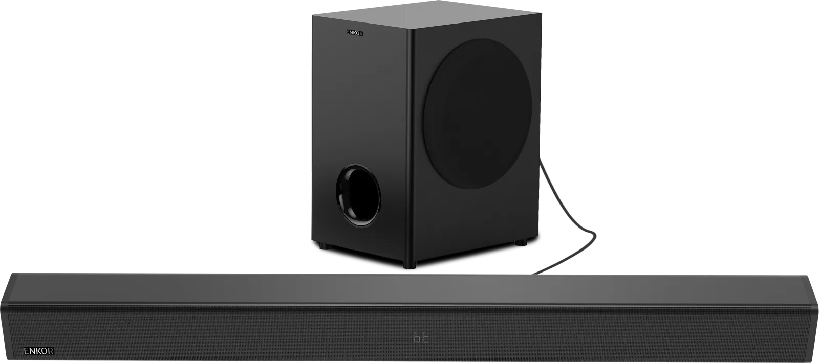 ENKOR ENKOR EKSB41 — Soundbar with a wired subwoofer for deeper low-end.