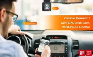 Avis australien : Caméra de tableau de bord Vantrue E1 Mini 2.5K Wi-Fi avec contrôle vocal, GPS, application