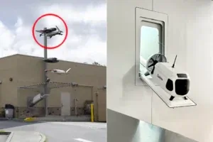 Zipline P2 Zip Delivery Drones Peuvent Voler à Plus de 90 Mètres au-Dessus du Sol, Déployer un Petit Drone