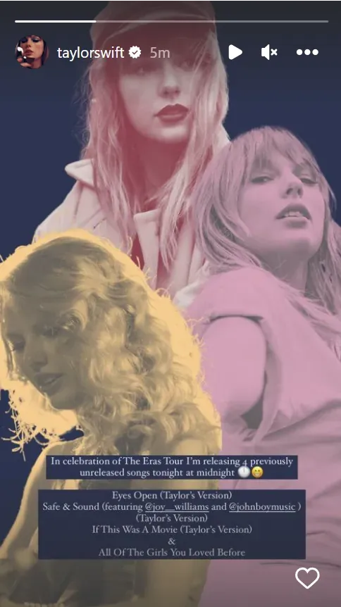 Taylor Swift sort quatre chansons inédites ce soir pour célébrer la tournée The Eras Tour