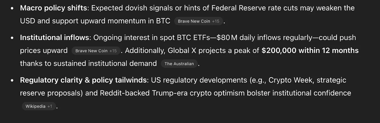 ChatGPT prévoit Bitcoin à 135 000 $ au T3 alors que BTC établit un nouveau sommet historique.