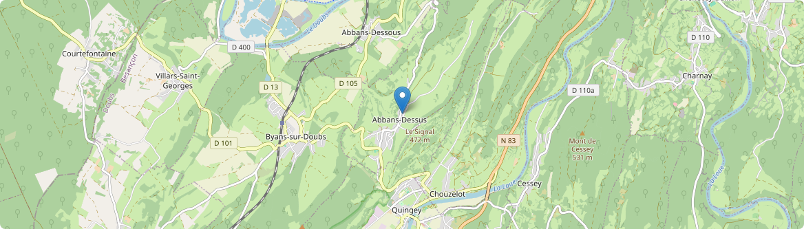 Abbans-Dessus - Carte