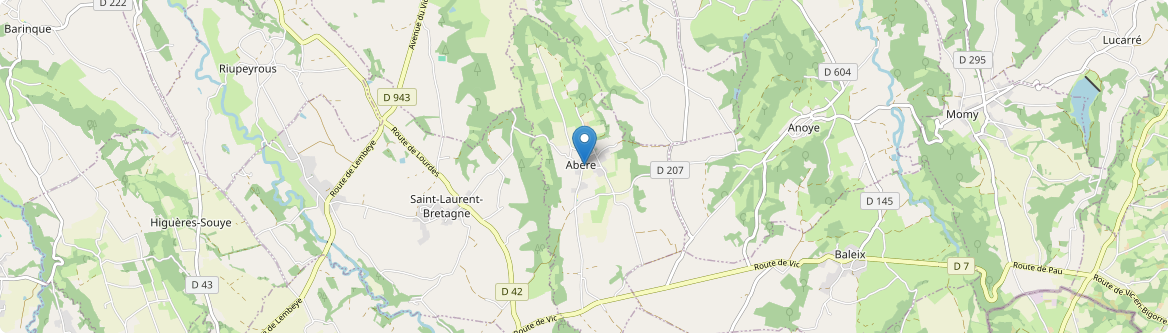 Abère - Carte