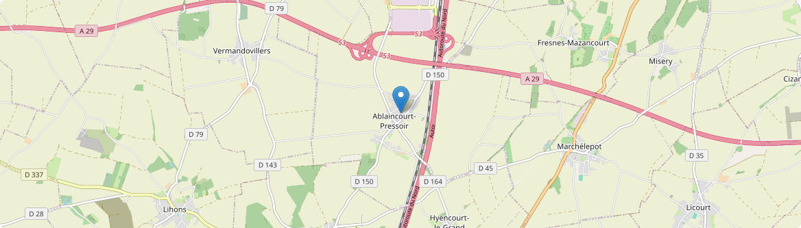 Ablaincourt-Pressoir - Carte