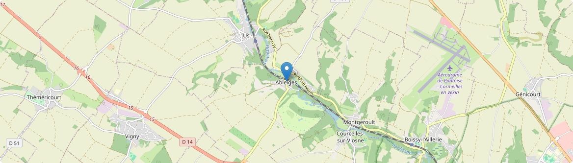 Ableiges - Carte