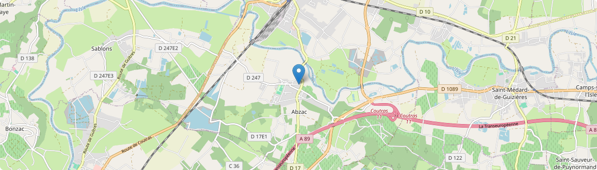 Abzac - Carte