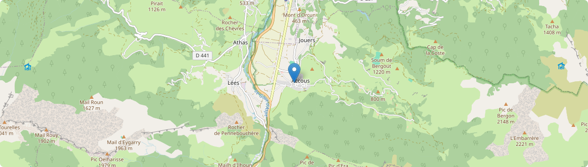 Accous - Carte