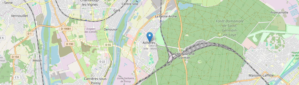 Achères - Carte