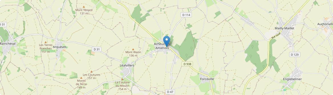 Acheux-en-Amiénois - Carte