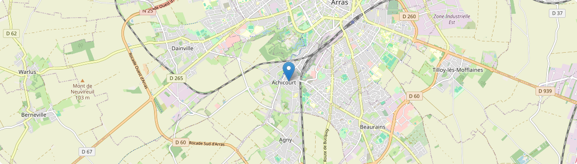 Achicourt - Carte