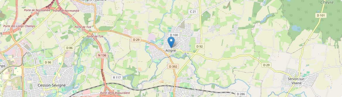 Acigné - Carte