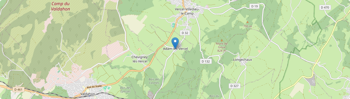 Adam-lès-Vercel - Carte