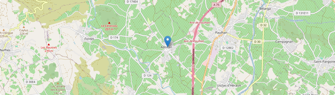 Adissan - Carte