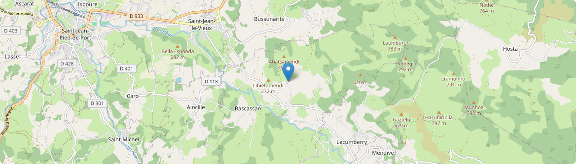 Ahaxe-Alciette-Bascassan - Carte