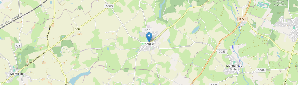Ahuillé - Carte