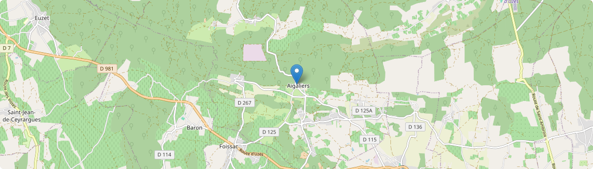 Aigaliers - Carte