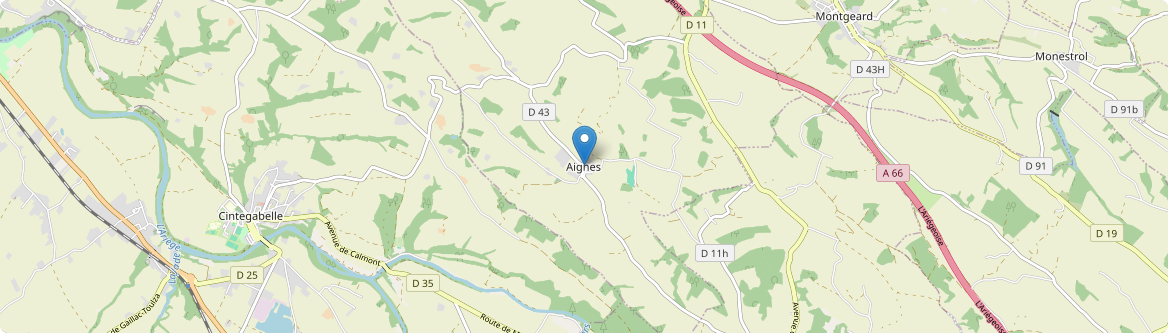 Aignes - Carte