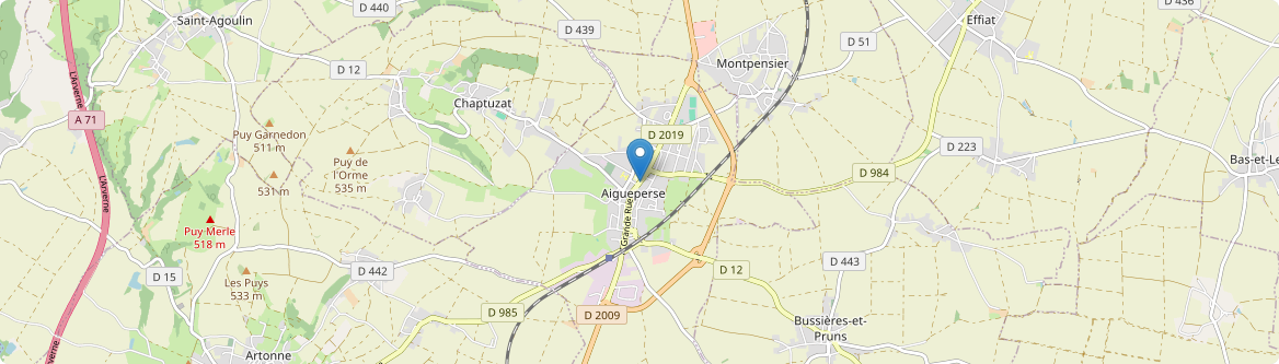 Aigueperse - Carte