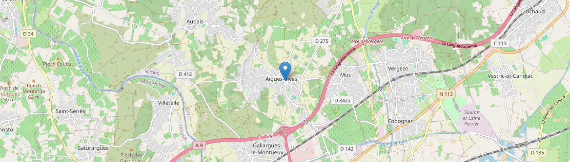Aigues-Vives - Carte