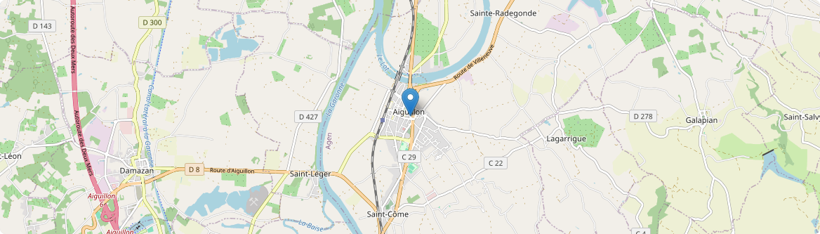 Aiguillon - Carte