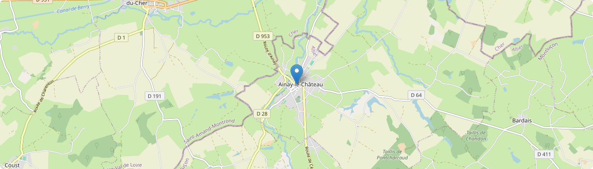 Ainay-le-Château - Carte
