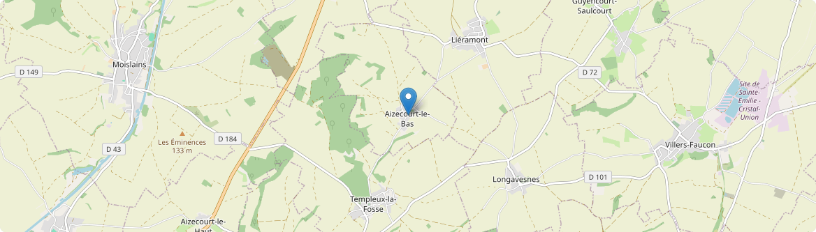 Aizecourt-le-Bas - Carte