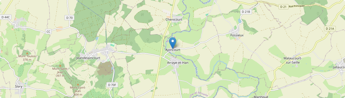 Ajoncourt - Carte